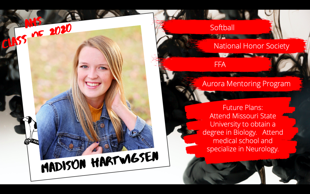 Congratulations Madison Hartwigsen