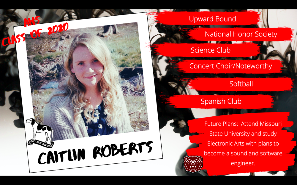 Congratulations Caitlin Roberts