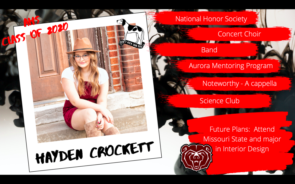 Congratulations Hayden Crockett
