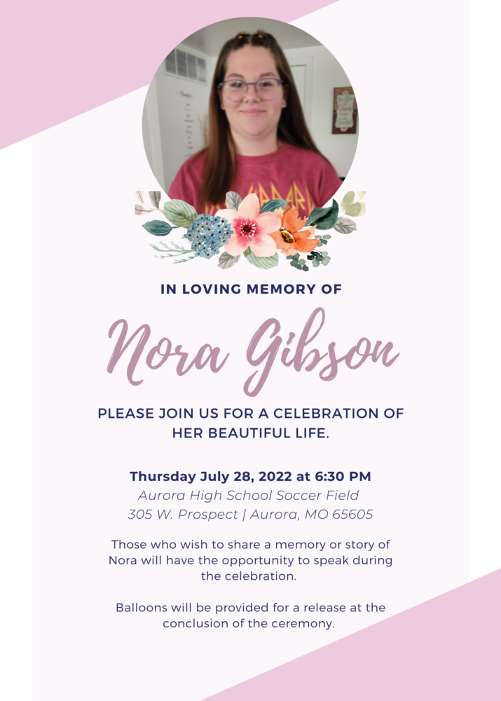 Nora Gibson- Celebration of Life 