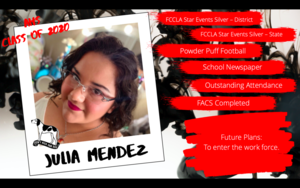 Congratulations Julia Mendez