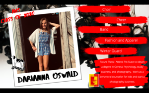 Congratulations Darianna Oswald