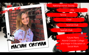 Congratulations Maciah Ortman