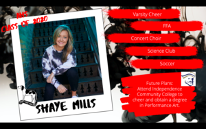 Congratulations Shaye Mills