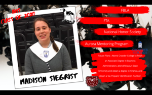 Congratulations Madison Siegrist